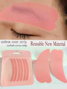 4 Pairs Bestselling New Item: Silicone Eyebrow & Eyelash Lifting Pads, Reusable Silicone Beauty Patches For Eyebrow And Eyelash Lifting - Pink - View 1