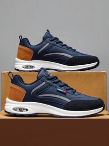 Men's Waterproof Hiking Shoes - Slip-Resistant Durable Trekking Sneakers - 藍色 - 查看 1