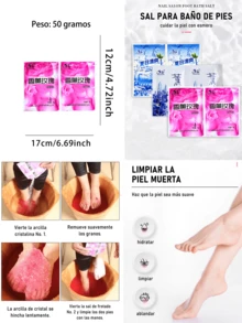 Exfoliante para pies, sal exfoliantes para los pies, elimina la piel muerta dejándola suave e hidratada - Multicolor - Ver 3