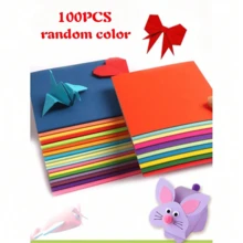 100pcs Premium Handmade Paper Set, 20/15/7cm - 10 Vibrant Colors, Suitable For Origami/Scrapbooking - 80g Art Paper - Essential For Holiday Crafts, Thanksgiving DIY Kit, Christmas Handmade Supplies, Photography Props, New Year Art Projects - Multicolor - View 3