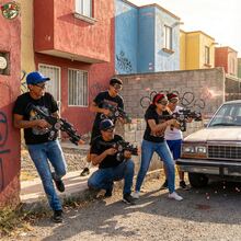 Pistola De Juguete Eléctrico M416 Pistolas De Hidrogel Automático Con stickers incluidos Edición mexicana limitada Regalo Para Niños Regalo Perfecto para Amigos Navidad y Día de Reyes - Negro - Ver 2