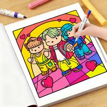 1 Stück (21cm*21cm) Neues Malbuch für Erwachsene, dickes Papier, deckend, klare Linien, einfach zum Ausmalen, geeignet für Treffen mit Freunden, enthält süße Tierfamilien, Weihnachtskamine und fantastische Weihnachtsbaum-Szenen. "Fröhliche Weihnachten" Malbuch, DIY Malen, Förderung der Denkfähigkeit, Herbstmotiv. Schreibwaren, Lernmaterial, Malerei, Weihnachten