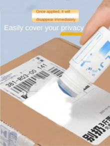 30毫升大容量热敏纸修正液——您的快速标签隐私保护神器!轻轻一抹即可遮盖敏感信息,防止数据泄露。个人隐私保护和家庭使用必备。便携式设计,配有安全盖,防止泄漏。使用前,只需用细针在密封膜上扎2-3个小孔即可。(颜色和款式随机发送) - 彩色 - 查看 5