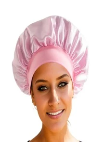 Shower Cap Hair Drying Cap Silk Sleep Cap Satin Hair Cap Soft Elastic Silk Sleep Cap - Multicolor - View 12