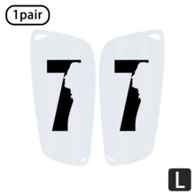 1 Pair Upgraded No.7 Face Design Football Shin Guards, Lightweight, High Elasticity, Unisex, Suitable For Football, Basketball, Soccer, Rugby, Tennis And Other Sports, Multiple Sizes Available - White #7 Face Shadow Soccer Shin Guards - View 8