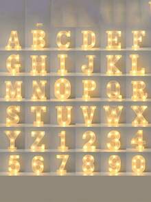 6.3IN Decorative Led Light Up Number Letters, White Plastic Marquee Number Lights Sign Party Wedding Decor Battery Operated Number - Nhiều màu - Xem 1