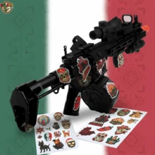 Pistola De Juguete Eléctrico M416 Pistolas De Hidrogel Automático Con stickers incluidos Edición mexicana limitada Regalo Para Niños Regalo Perfecto para Amigos Navidad y Día de Reyes - Negro - Ver 8