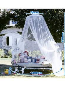 1件装蚊帐，适合女孩，适用于单人床/双人床，吊顶式圆顶蚊帐床帐，适用于单人床、女孩床、成人床，优雅超大/大号床帐，时尚圆顶蚊帐床帐，适合装饰婴儿床和成人床