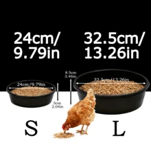 INMASIT 3-Pack Farm Livestock Poultry Multi-Purpose Feeding Basin | Large Capacity Plastic Feed Bucket/Water Trough | For Horses, Dogs, Pigs, Sheep, Etc. - 3PCS-l Size - View 3