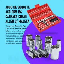 Case Set Ratchet Wrench Set 46 Pieces 1/4'' With Reversible Socket Resistant Stainless Steel - Red - View 6