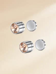 1 par de pendientes de oreja de acero inoxidable, joyas de piercing de oreja falso, aretes falsos de clip para mujeres y hombres, anillos de nariz falsos de 4/5/6/7 mm, anillos de nariz falsos negros para mujeres y hombres, joyas de anillos de nariz sin perforación, aretes de cartílago y hélix