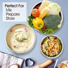 5pcs Stainless Steel Mixing Bowls Set With Lids - For Baking, Mixing And Food Storage, Nesting Bowls, Salad Bowls, Whisks, Suitable For Baking, Cooking And Serving - Sizes 0.7QT/1QT/1.5QT/3QT/4.5QT - Multicolor - View 7