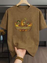 Camiseta Moda Masculina Manga Curta Estampa Moderna e Estilosa Dia a Dia Academia