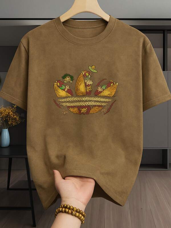 Camiseta Moda Masculina Manga Curta Estampa Moderna e Estilosa Dia a Dia Academia