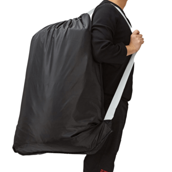 1pc XL Laundry Bag With Strap, Polyester Rectangular Dirty Clothes Organizer, Easy Fit For Laundry Hamper Or Basket, Multi-Purpose, Drawstring Closure, Holds Up To 4 Loads - Black, Laundry Bags