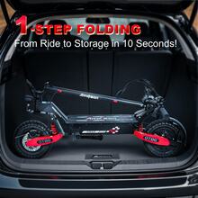 Electric Scooter For Adults, 1200W Motor Fast E Scooter, 11" Off-Road Tires, Up To 31 MPH Top Speed & 20/40 Miles Long Range, Dual Brake, Foldable - GT06-48V23.4AH - Xem 7