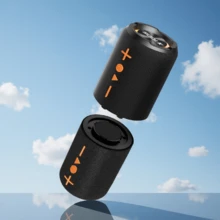 2 In 1 Magnetic Dual Splittable Bluetooth Speaker, IPX6 Waterproof Split Portable Wireless Speaker With 20W Loud Stereo Sound, Bluetooth V5.3, 24H Playtime, Multiple Pairing For Home,Outdoor Or Travel - 黑色 - 查看 1