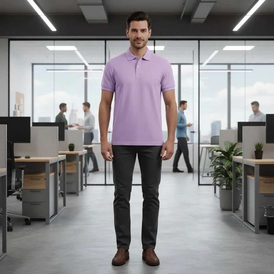 NAO Men Polo Shirts - Lilac Purple - View 1