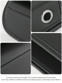 1个可调节汽车座椅缝隙储物盒，带杯架，真皮材质，汽车座椅缝隙填充物，多功能汽车杯架缝隙储物袋