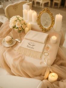 1PC Custom Name Scarf, Personalized Embroidered Gift For Christmas 2025, Soft Winter Scarves For Women Men