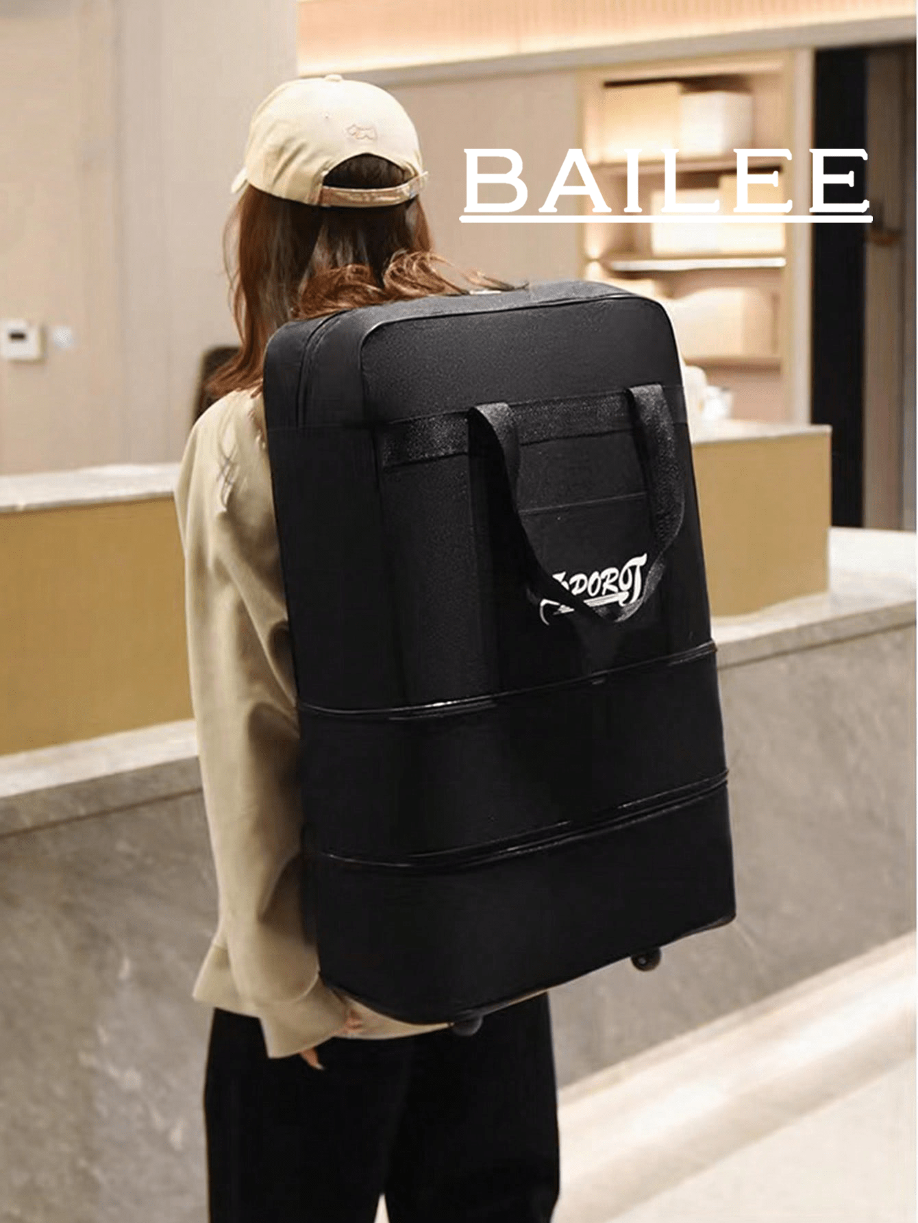 1 حقيبة سفر كبيرة السعة قابلة للطي ومقاومة للماء،...