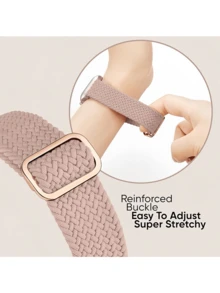 1条弹性编织单环表带，兼容Ultra 49mm/45mm/44mm/46mm/42mm/41mm/40mm/38mm男女款手表，柔软尼龙弹性编织表带，可替换Ultra 2/3、Series 11/10/9/8/7/6/5/4/3/2/1/SE表带，是返校学生的理想礼物 - 彩色 - 查看 6