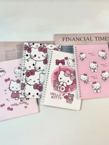 A5/A7 - 4 st/3 st/2 st/1 st - 11,5 cm * 9 cm Sanrio - Hello Kitty söt spiralbok - A7 anteckningsbok - Lämplig för bärbar bokföring, kontor, studentpresenter - Rosa - Visa 2