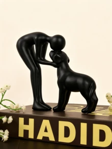 1pc Dog Sculpture, Home Decor, Cute Dog Statue, Suitable For Office, Living Room, Bedroom, Pet Lover Memorial Gift, Room Decoration, Home Decor, Birthday Decor, Kitchen Decor, Wedding Decor, Bedroom Decor, Living Room Decor, Gift, Party Decor, Gift For Best Friend - Multicolor - View 6