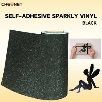 1 张 A4 尺寸（30 厘米 x 21 厘米/12 英寸 x 8.2 英寸）闪光永久自粘乙烯基贴纸，可用于派对装饰、贴纸、工艺切割、汽车贴花 DIY