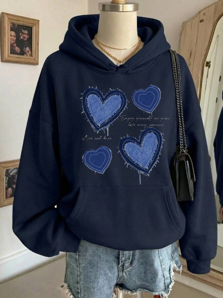 Women Sweatshirts - Navy Blue - View 1