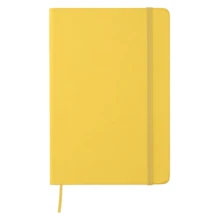 PromoClick Libreta tipo Moleskine de Poliretano  con 90 Hojas de raya y banda elástica para sujetar cubierta. - Amarillo - Ver 8