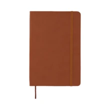 PromoClick Libreta tipo Moleskine de Poliretano  con 90 Hojas de raya y banda elástica para sujetar cubierta. - Marrón - Ver 7