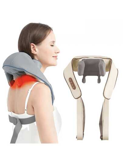 1pc Neck And Shoulder Electric Massager, Wireless Massage Shawl For Neck And Back: USB Rechargeable, Home, Office, Driving, Massage Shawl, Mother's Day Gift, Father's Day, Gym Accessories, Sports, Fitness, Home Workout, Massager