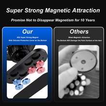 360°可调节磁吸手机支架，适用于健身器材，碳纤维纹理，菱形网格，双磁铁，夹式设计，硅胶底座，17mm球头，可倾斜支架，户外摄影支架，适用于家庭健身房、汽车、厨房、浴室等场所。 - 多種顏色 - 查看 7