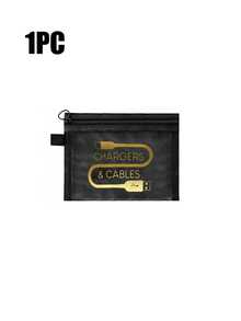 Mesh Cosmetic Bag With Data Cable Pattern, Red Air Cushion Storage Portable Storage Bag, Makeup Bag, Skincare Bag, Travel Essentials, Dormitory Supplies, Wedding Bride Gifts, Mother Gifts, Birthday Gifts, Gifts For Friends And Teachers, Bathroom Storage, Jewelry Storage, Lip Oil And Cosmetics Storage Bag - Multicolor - View 14