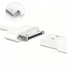 1 PC 30-Pin USB Fast Charge & Data Sync Cable Compatible For IPhone 4S/4/3GS Charger Cable, For Pad 1/2/3, For IPod Nano/Touch - Uncharged - trắng - Xem 3