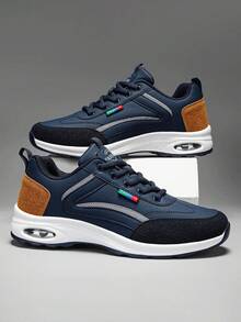 Men's Waterproof Hiking Shoes - Slip-Resistant Durable Trekking Sneakers - 藍色 - 查看 3