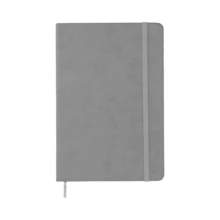 PromoClick Libreta tipo Moleskine de Poliretano  con 90 Hojas de raya y banda elástica para sujetar cubierta. - Gris - Ver 7