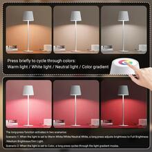Cordless LED Desk Lamp, USB Rechargeable, Creative Portable RGB Table Lamp With Multiple Lighting Colors, Touch Control, Dimmable, Rechargeable Battery, Modern Design Lamp For Home Decor, Bedroom, Study, Office Lighting - Charging Model - View 4