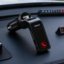 ReproductorMp3BluetoothParaAuto,ReproductorMp3BluetoothParaCarro ,ReproductorMp3ConBluetoothParaAuto,Reproductor MP3 para coche, receptor inalámbrico para coche/reproductor MP3, compatible con llamadas manos libres y audio sin pérdidas. Incluye adaptador para enchufe de coche. Apto para uso en automóviles. No necesita pilas. - Negro - Ver 1