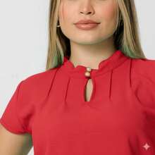 Women's Button-Down Shirt - Red - View 1