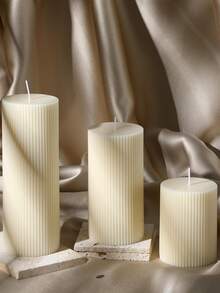 Nordic Style Striped Decorative Candles, Retro High-End Cylindrical Scented Candles, Wedding Decorative Candles, Romantic Atmosphere Candles, Decorative Candles, Home Candlestick Decorations, Wedding Candles, Scented Candles, Female Gifts,Valentine's Day Gifts - Multicolor - View 2