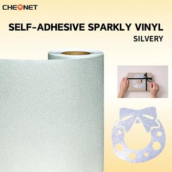 1 Sheet A4 30cmx21cm/12*8.2In Glitter Permanent Self-Adhesive Vinyl Sheets Transfer Tape For Party Decoration, Sticker, Craft Cutter, Car Decal DIY