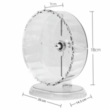 1个仓鼠透明跑轮玩具，适合仓鼠安静奔跑锻炼，易于拆卸和清洁，宠物配件 - 彩色 - 查看 12