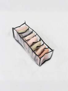 1pc/3pcs Foldable Wardrobe Storage Bag - Plaid Underwear Storage Bag - Multi-Size Nylon Drawer Divider, Suitable For Underwear, Socks And Ties, Minimalist And Fashionable - Black - View 11
