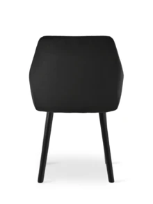 Goeurvant Modern Vertical-Stripe Upholstered Dining Chairs With Armrests And Solid Wood Legs For Dining Room, Kitchen, Living Room - Set Of 2 / Set Of 4 / Set Of 6 - Black - 黑色 - 查看 8