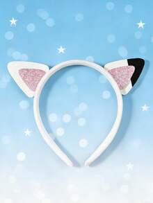 1 件洋葱粉猫耳头带，甜美可爱百搭时尚，适合日常装扮、节日、生日礼物 - 彩色 - 查看 12