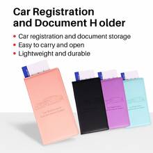 1pc Car Insurance Document Holder, Premium Leather Car Insurance Card, ID & Driver's License Wallet, Gift - one-size - View 13