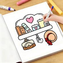 【畅销书】舒缓身心、疗愈压力的自爱涂色书，放松身心，缓解压力，释放情绪，沉浸于涂色乐趣中。单面厚纸，文具用品，学习用品，送给女孩的绝佳礼物，情人节、新年礼物。 - Self Love - 查看 8