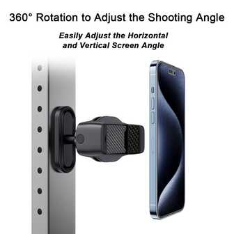 360° Adjustable Magnetic Phone Holder For Fitness Equipment, Carbon Fiber Texture, Rhombic Mesh, Dual Magnets, Clamp Design, Silicone Base, 17mm Ball Head, Slouchy Bracket, Outdoor Photography Support, Suitable For Home Gym, Car, Kitchen, Bathroom And More